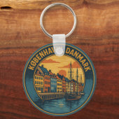 København Nyhavn Haven Sleutelhanger (Voorkant)