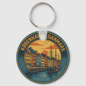 København Nyhavn Haven Sleutelhanger (Achterkant)