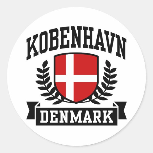 Kobenhavn Ronde Sticker (Voorkant)