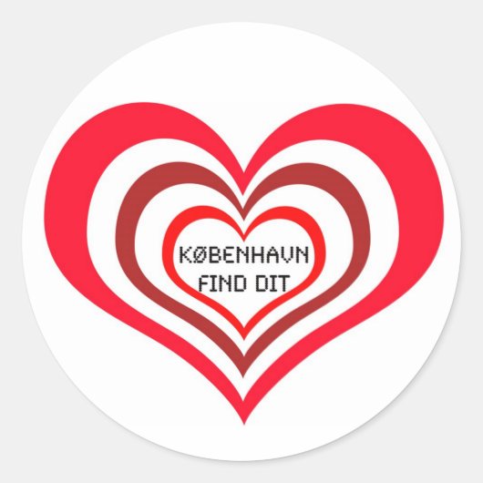 København Vind dit ♥ Sticker één (Voorkant)