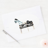 Kober Pedy, Opal Capital of the World Ovale Sticker (Envelop)