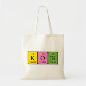 Kobi periodieke tabelnaam canvas tas (Voorkant)