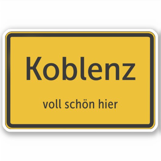 Koblenz Aufkleber Sticker Autoaufkleber (Voorkant)