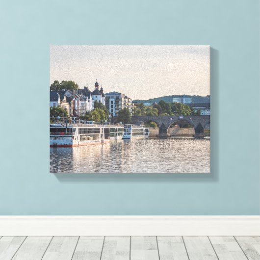 Koblenz Duitsland Canvas Afdruk (Insitu (Houten vloer))