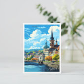 Koblenz Duitsland Kunst Vintage Reizen Illustratie Briefkaart (Staand voorkant)