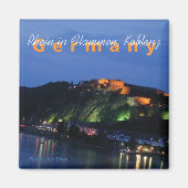 Koblenz Duitsland Nighttime Souvenir Koelkast Magn Magneet (Voorkant)