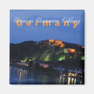 Koblenz Duitsland Nighttime Souvenir Koelkast Magn Magneet