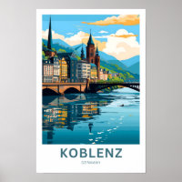 Koblenz Duitsland Reisprint