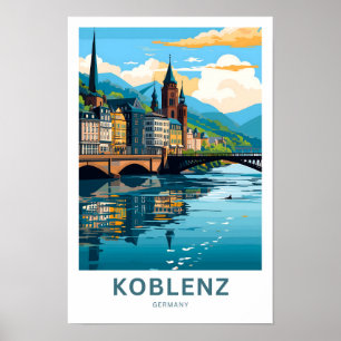 Koblenz Duitsland Reisprint Poster