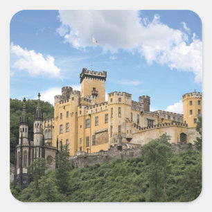 Koblenz, Duitsland, Stolzenfels Castle, Schloss Vierkante Sticker