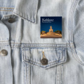 Koblenz Duitsland Vierkante Button 5,1 Cm (In situ)