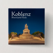 Koblenz Duitsland Vierkante Button 5,1 Cm (Voorkant)
