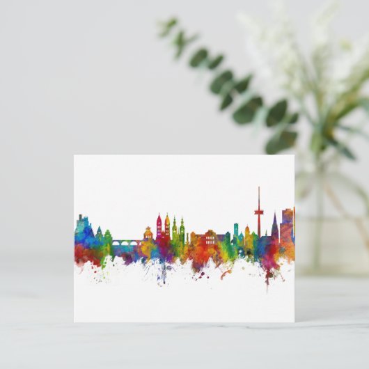Koblenz Germany Skyline Briefkaart (Staand voorkant)