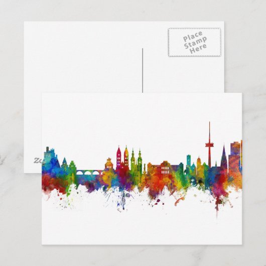 Koblenz Germany Skyline Briefkaart (Voorkant / Achterkant)
