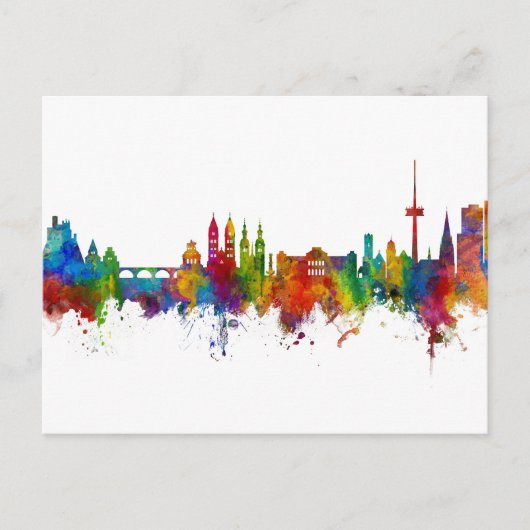 Koblenz Germany Skyline Briefkaart (Voorkant)