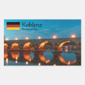 Koblenz Germany Souvenir Rechthoekige Sticker (Voorkant)