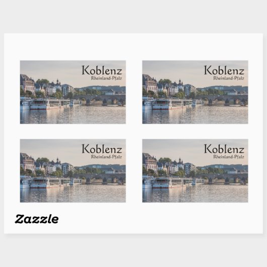 Koblenz Germany Souvenir Rechthoekige Sticker (Vel)