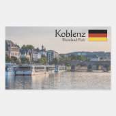 Koblenz Germany Souvenir Rechthoekige Sticker (Voorkant)