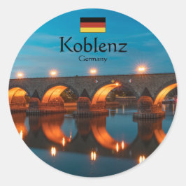 Koblenz Germany Souvenir Ronde Sticker