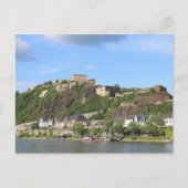 Koblenz met Festung Ehrenbreitstein Briefkaart (Voorkant)