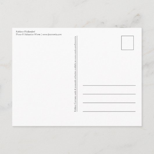 Koblenz Pfaffendorf Briefkaart (Achterkant)