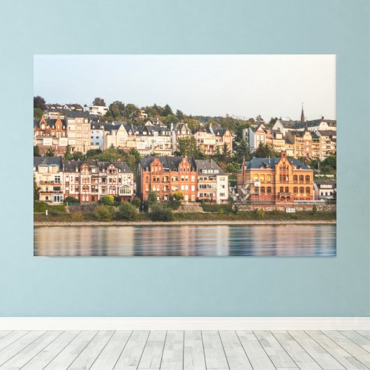 Koblenz Pfaffendorf Canvas Afdruk (Insitu (Houten vloer))