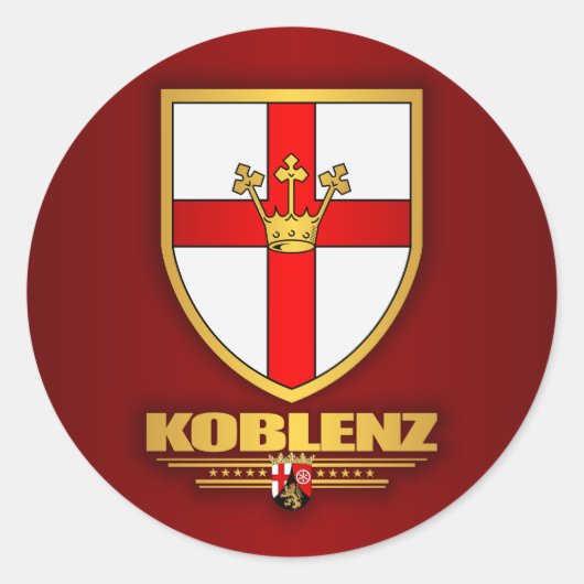 Koblenz Ronde Sticker (Voorkant)