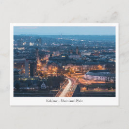 Koblenz 's nachts briefkaart