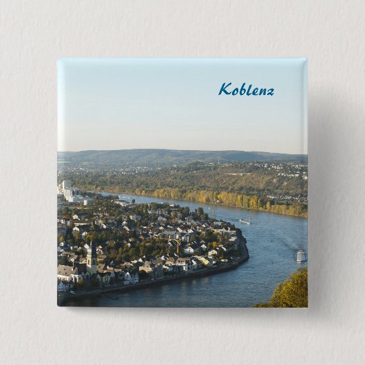 Koblenz Vierkante Button 5,1 Cm (Voorkant)