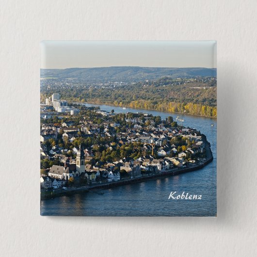 Koblenz Vierkante Button 5,1 Cm (Voorkant)