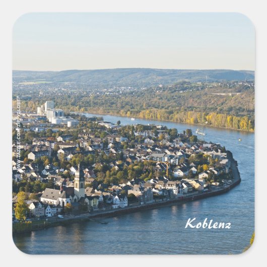 Koblenz Vierkante Sticker (Voorkant)