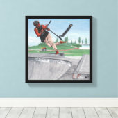 Kobold Kick Scooter Sport Fantasy Canvas Afdrukken (Insitu (Houten vloer))