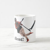 Kobold Kick Scooter Trick Fantasy Art Coffee Mok (Center)