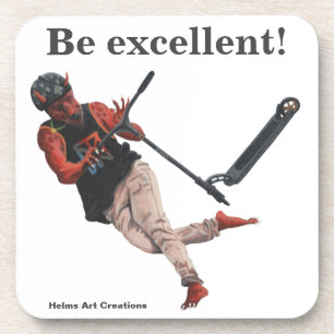 Kobold Kick Scooter Trick Fantasy Plastic Onderzet Bier Onderzetter