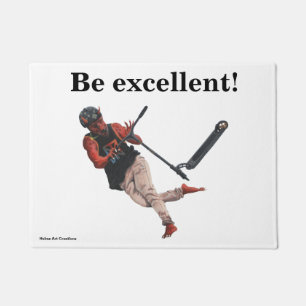 Kobold Kick Scooter Tricks Fantasy Art Deur Mat