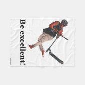 Kobold Scooter Tricks Fantasy Art Fleece Deken (Voorkant (Horizontaal))