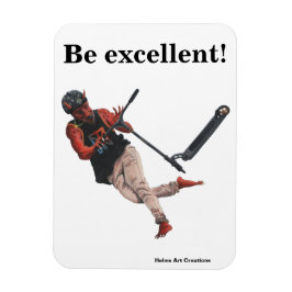 Kobold Scooter Tricks Fantasy Art Flexibele magnee Magneet