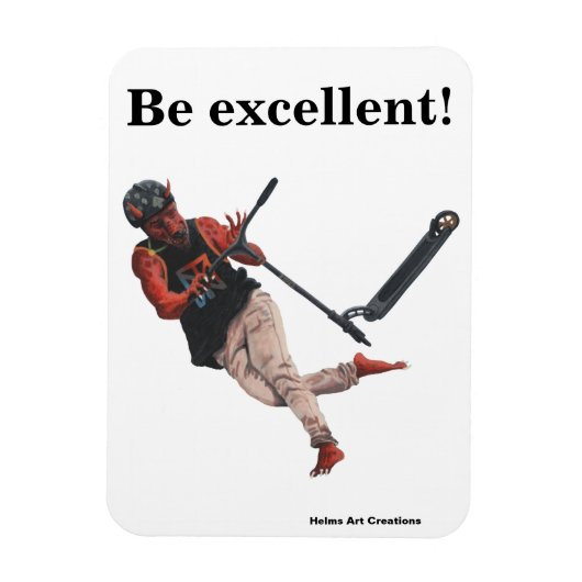 Kobold Scooter Tricks Fantasy Art Flexibele magnee Magneet (Verticaal)