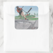 Kobold Scooter Tricks Fantasy Art Square Stickers (Tas)