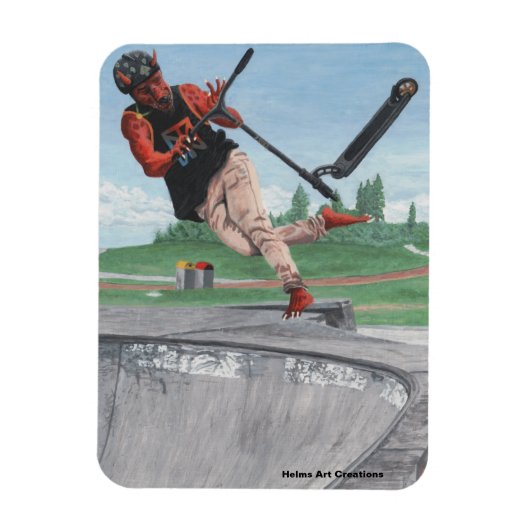 Kobold Scooter Tricks Fantasy Koelkastmagneet Magneet (Verticaal)