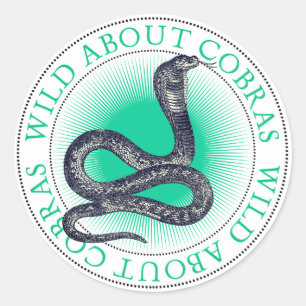 Kobra-Stickers Ronde Sticker