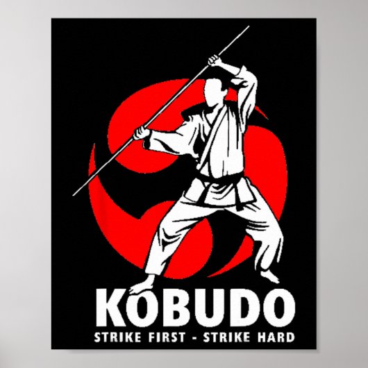 Kobudo Martial Arts Wapen Trainings Dojo Poster (Voorkant)