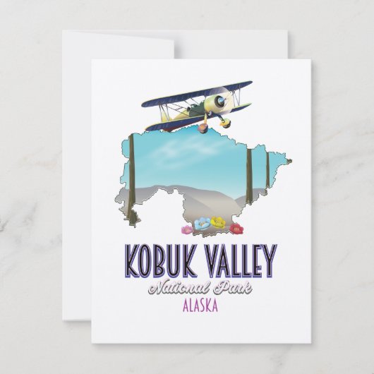 Kobuk Valley Alaska nationaal park kaart (Voorkant)