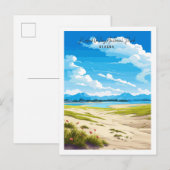 Kobuk Valley Alaska vintage reisillustratie Briefkaart (Voorkant / Achterkant)