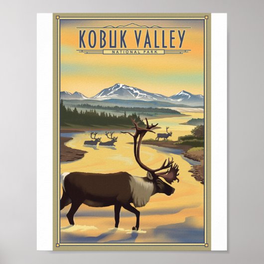 Kobuk Valley Nationaal Park Litho Kunstwerk Poster (Voorkant)