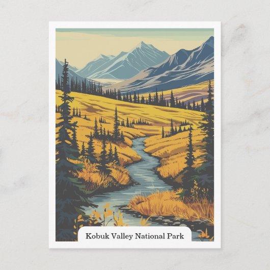 Kobuk Valley National Park, Alaska, Verenigde Stat Briefkaart (Voorkant)