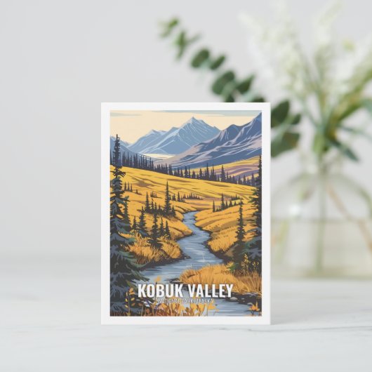 Kobuk Valley National Park Alaska, Verenigde State Briefkaart (Staand voorkant)
