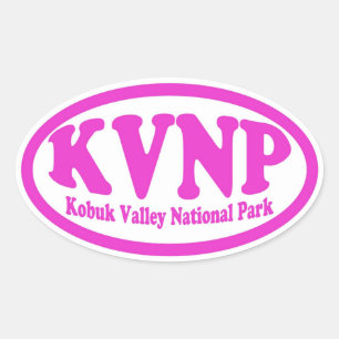 Kobuk Valley National Park roze ovale sticker