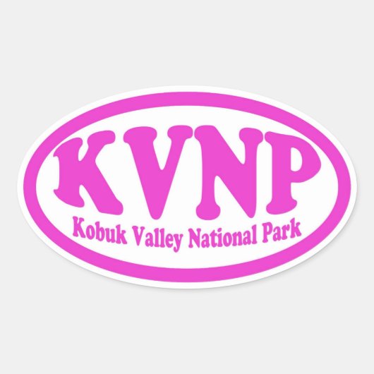 Kobuk Valley National Park roze ovale sticker (Voorkant)