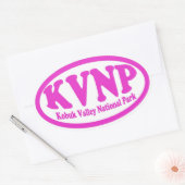 Kobuk Valley National Park roze ovale sticker (Envelop)